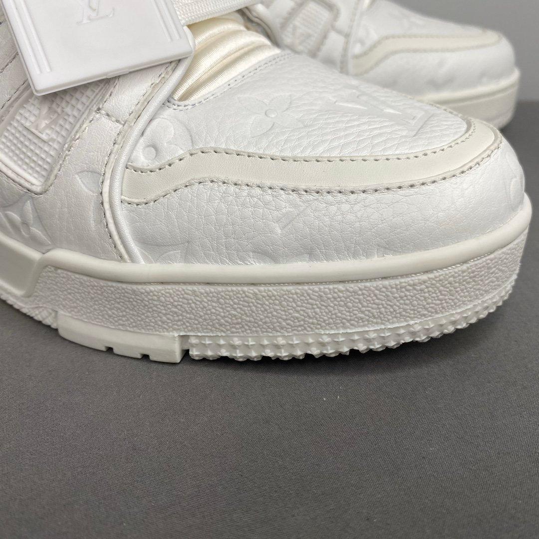 Louis Vuitton Trainer Sneaker Mix Of Materials White Virgil Abloh For Men LV