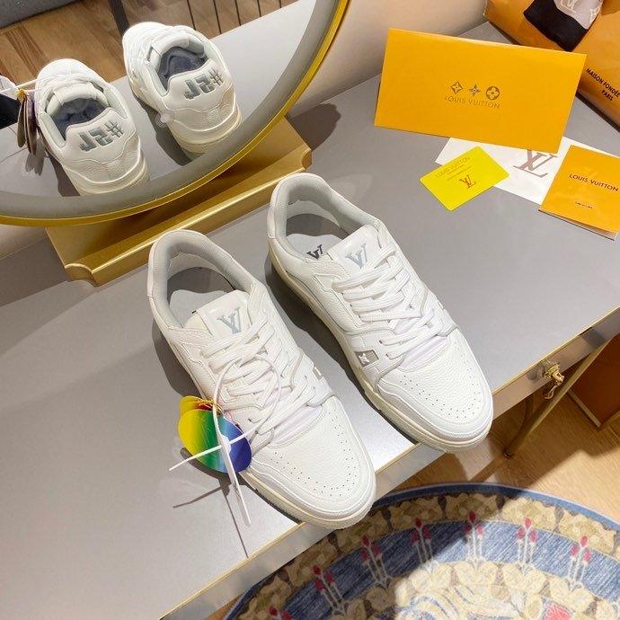 Louis Vuitton Trainer Sneaker Rubber Grain White Virgil Abloh For Men LV 1A8WAX