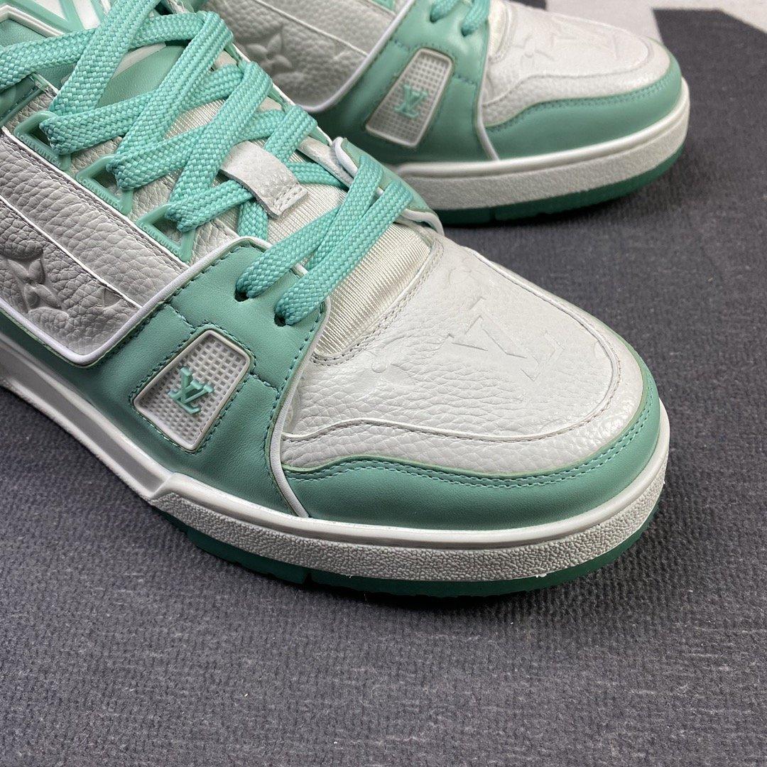 Louis Vuitton Trainer Sneaker Rubber Monogram Mint Virgil Abloh For Men LV