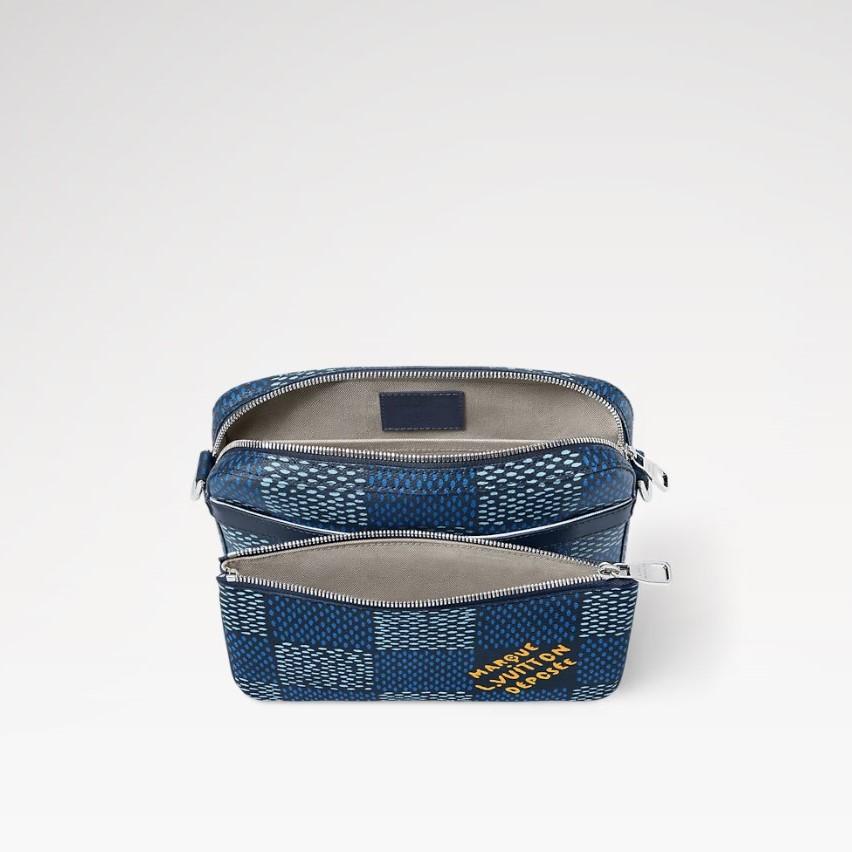 Louis Vuitton Trio Messenger Bag Blue For Men N40694 9.8in/ 25cm