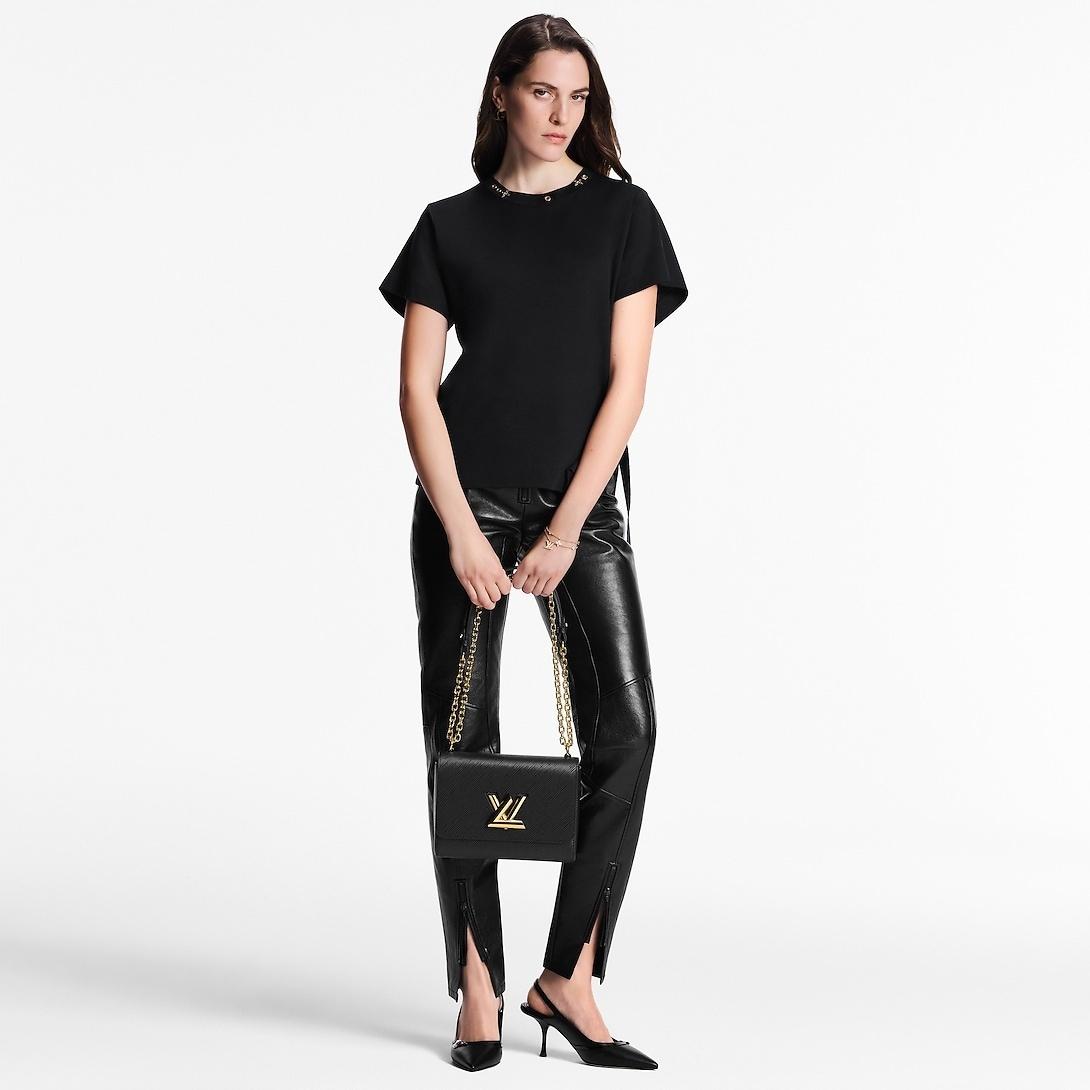 Louis Vuitton Twist MM Epi Black For Women, Women's Handbags, Shoulder And Crossbody Bags 9.4in/23cm LV