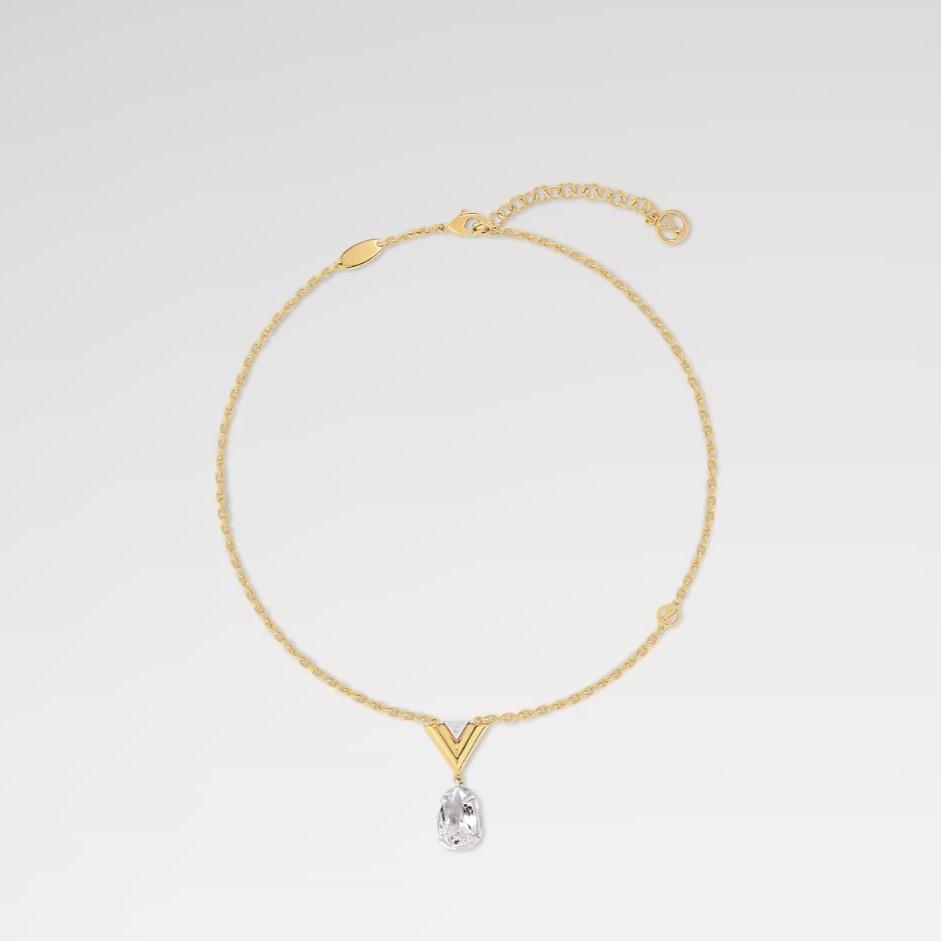 Louis Vuitton V for Vuitton Necklace Golden For Women M02268