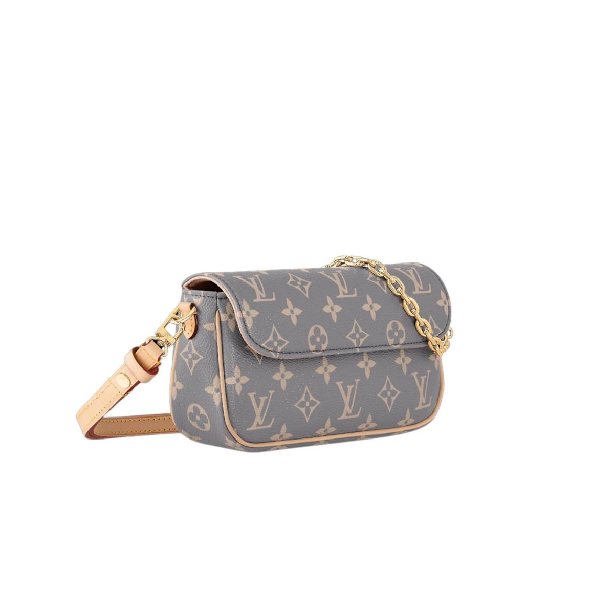 Portefeuille Louis Vuitton sur chaîne Ivy Trianon Gris Pour les femmes 24cm/9.3in