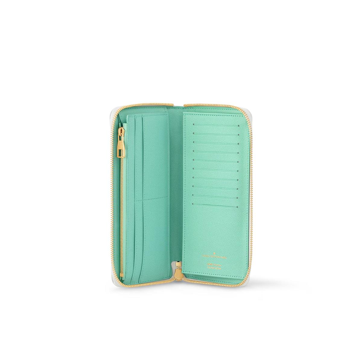 Louis Vuitton Zippy Vertical Wallet Blanc Pour Femmes 3,9 pouces/ 10 cm N40675