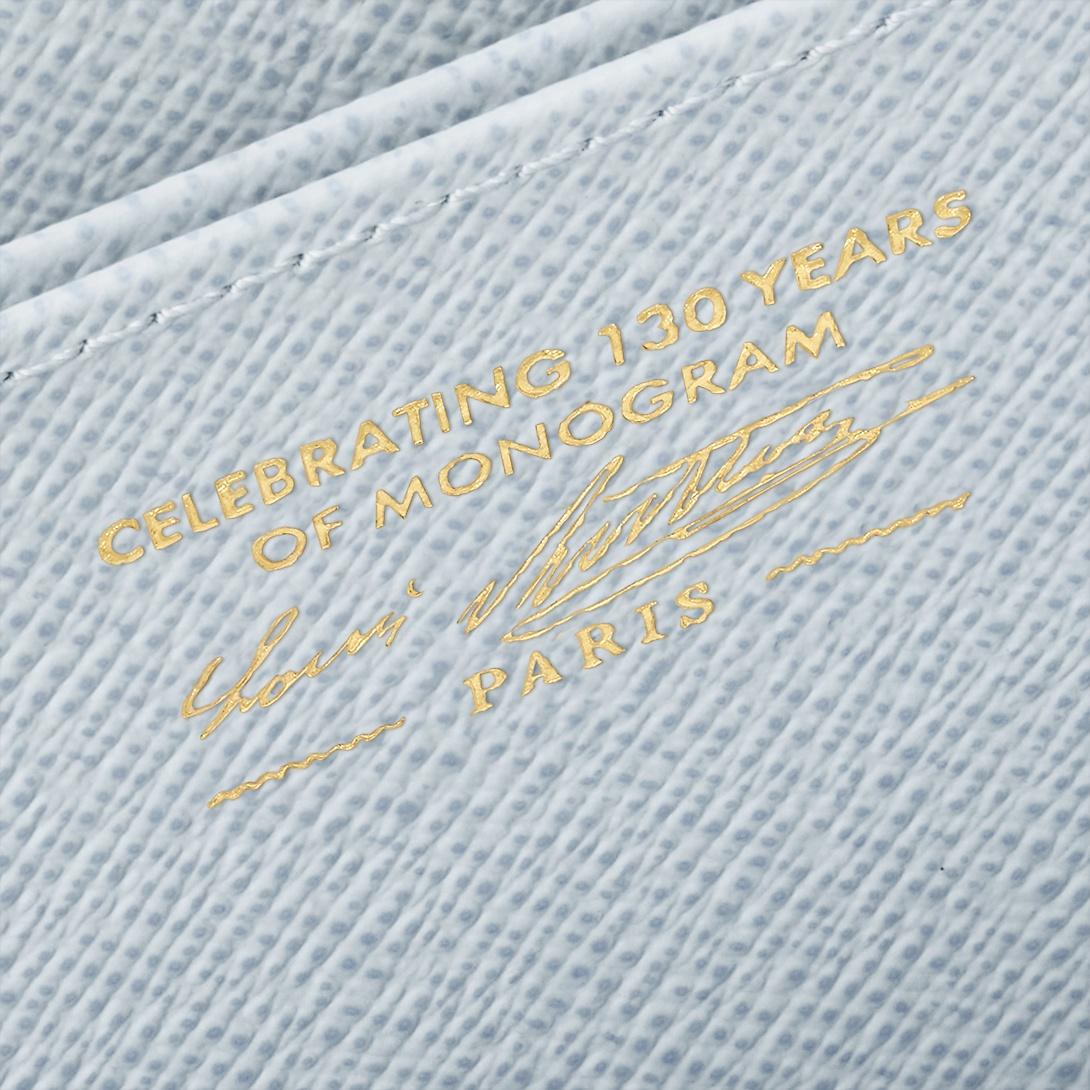 Louis Vuitton Zippy Wallet 7.7in/ 19.5cm Bleu Courrier Monogram Origine Gold Hardware For Women M27686
