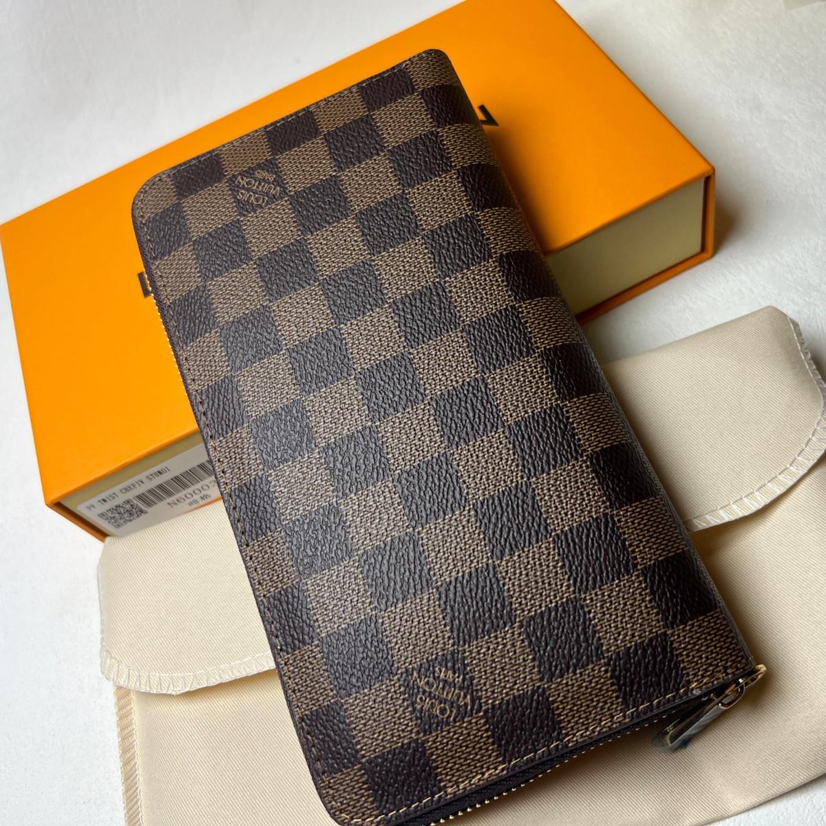Louis Vuitton Zippy Wallet Toile Brown Pour Femmes, Portefeuille Femme 7.7in/ 19,5cm