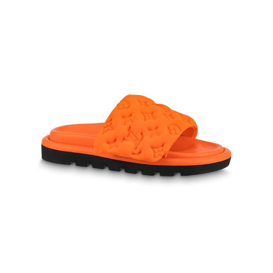 Louis Vuitton Pool Pillow Flat Comfort Mule Orange For Women 1AB1NE