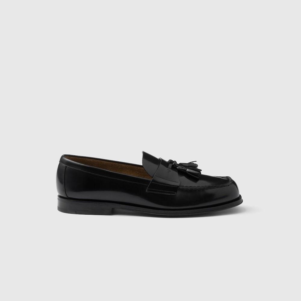 Prada Brushed Leather Loafers Black For Men 2DB214_055_F0002_F_C000