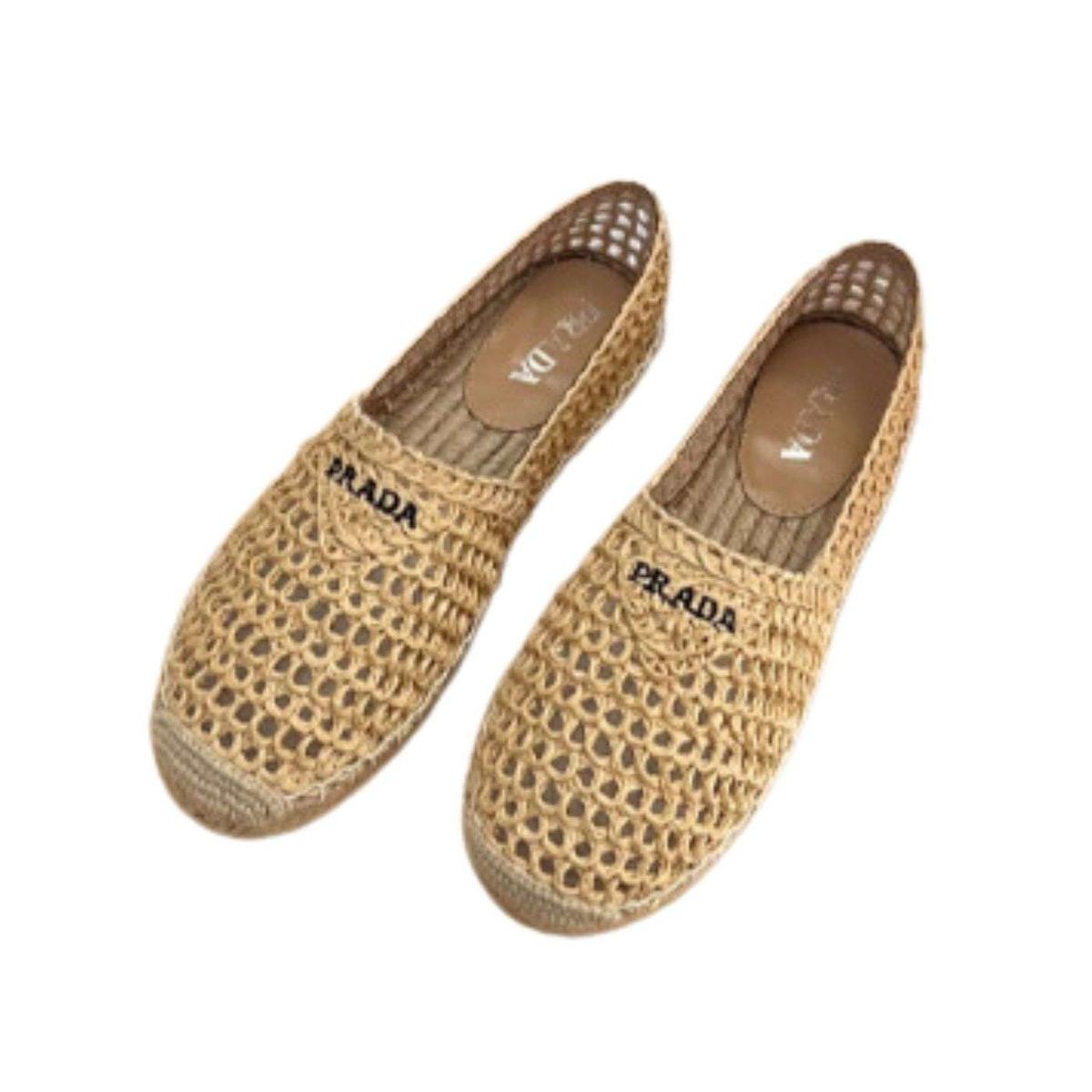 Prada Crochet Espadrilles beige pour les femmes 1S055N 3LLQ F0018 F 020