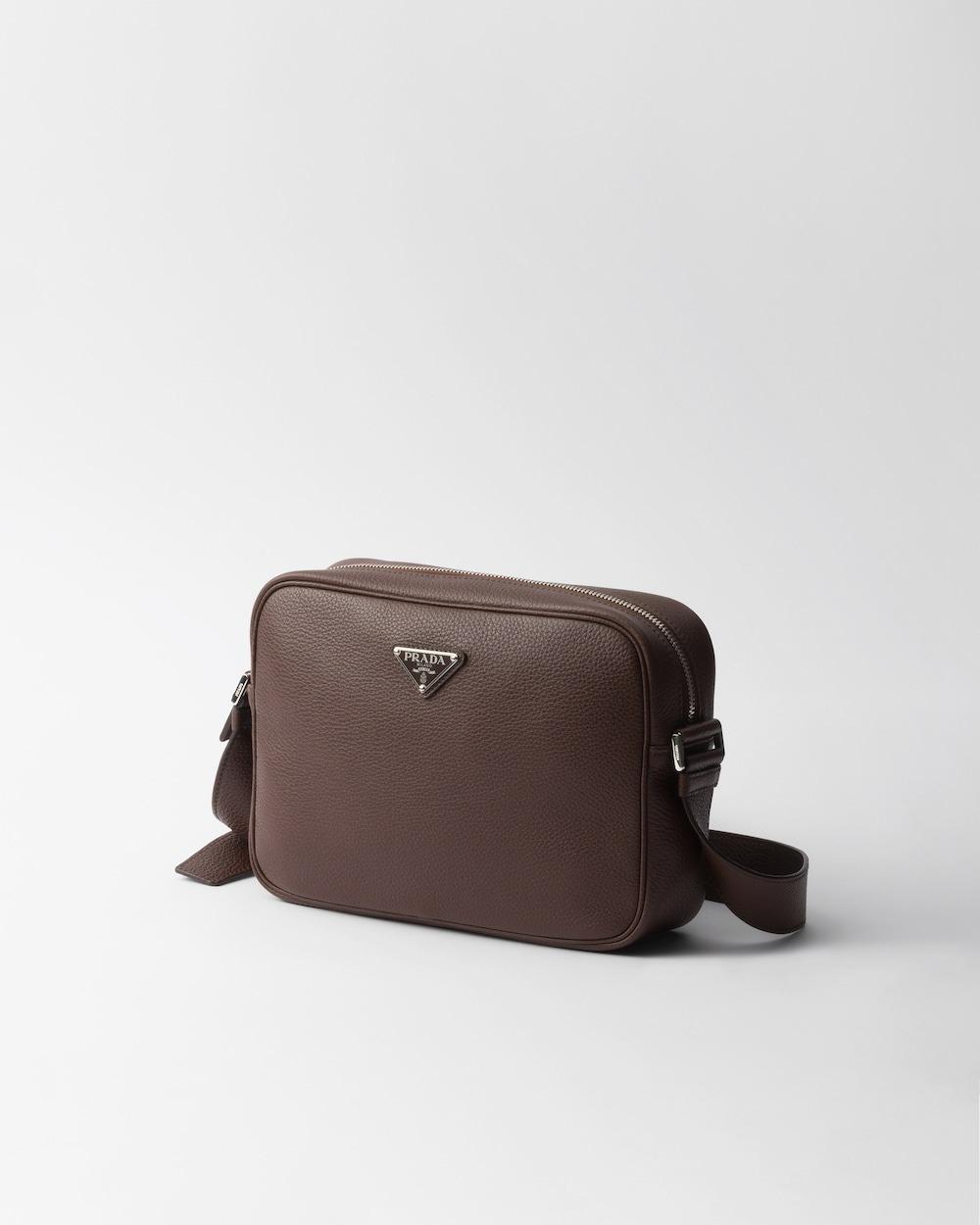 Sac à épaule en cuir Prada Sienna pour homme 25cm/9,8in