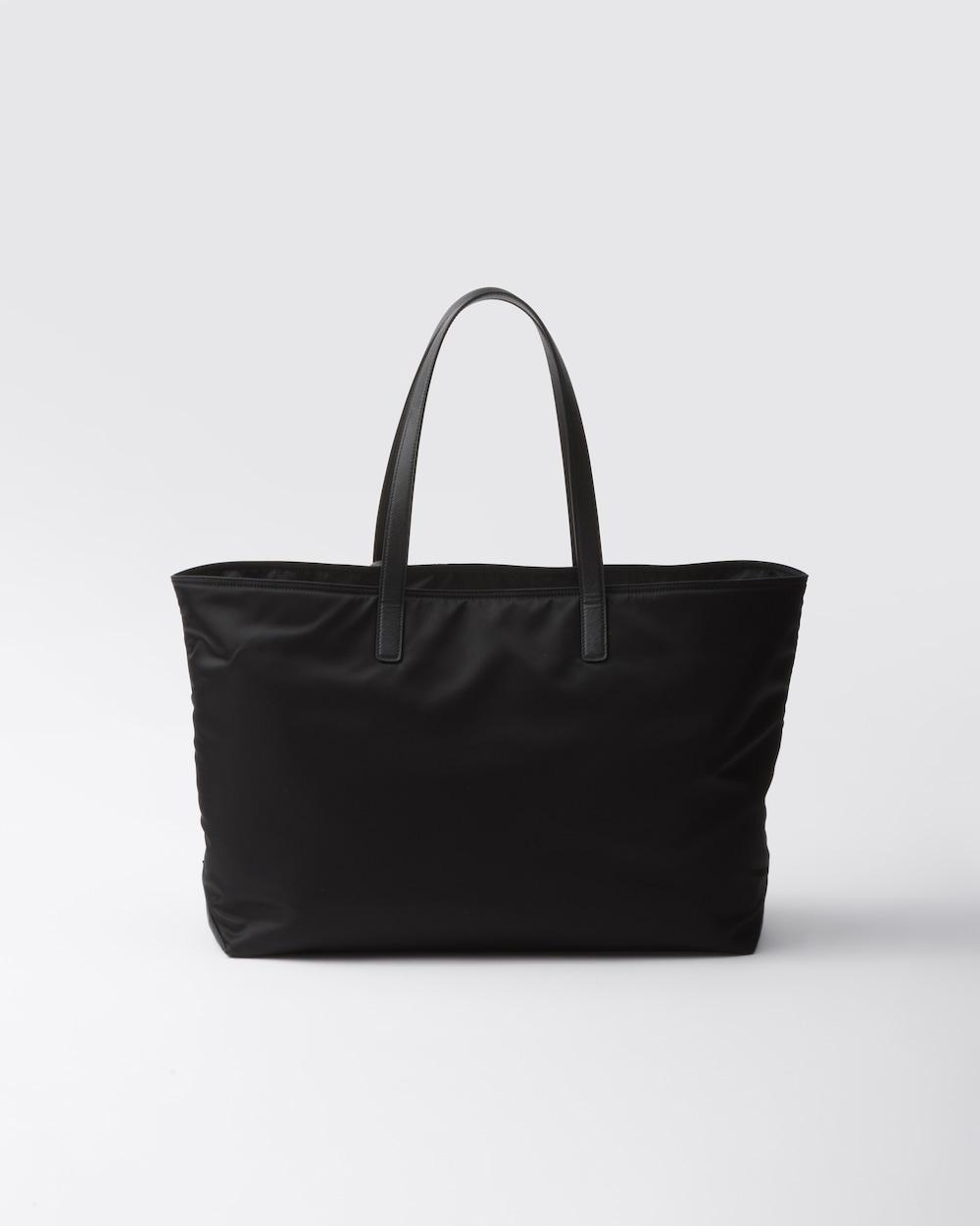 Prada Re-Edition 1978 Large Re-Nylon And Saffiano Tote Bag Black For Women 16.9 Inches/ 43 Cm 1BG527_R064_F0002_V_OOO