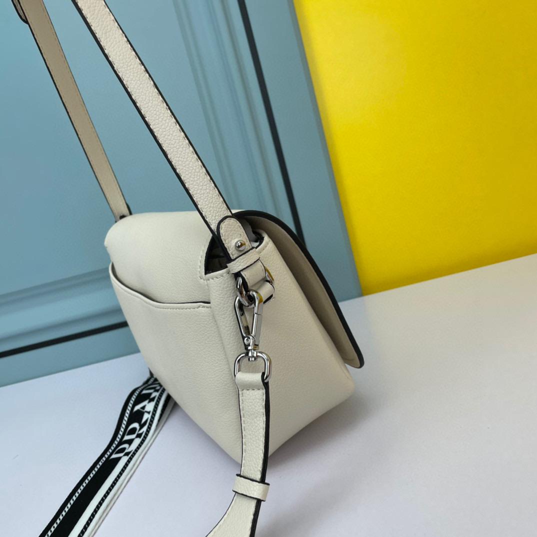 Sac à épaule Prada blanc pour femmes, sacs pour femmes 9in/23cm 1BD314 2DKV F0009 V 3OO