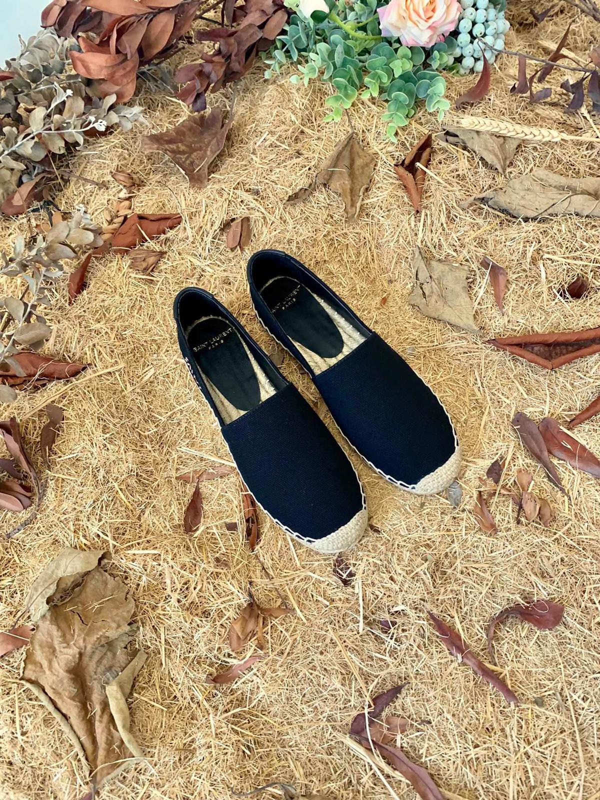 Saint Laurent Femmes Saint Laurent Brodé Espadrilles Noir Pour Femmes YSL