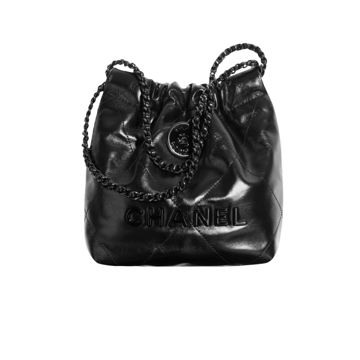 Chanel 22 Mini sac à épaule 7,8 po/ 20 cm noir pour les femmes AS3980 B09220 94305