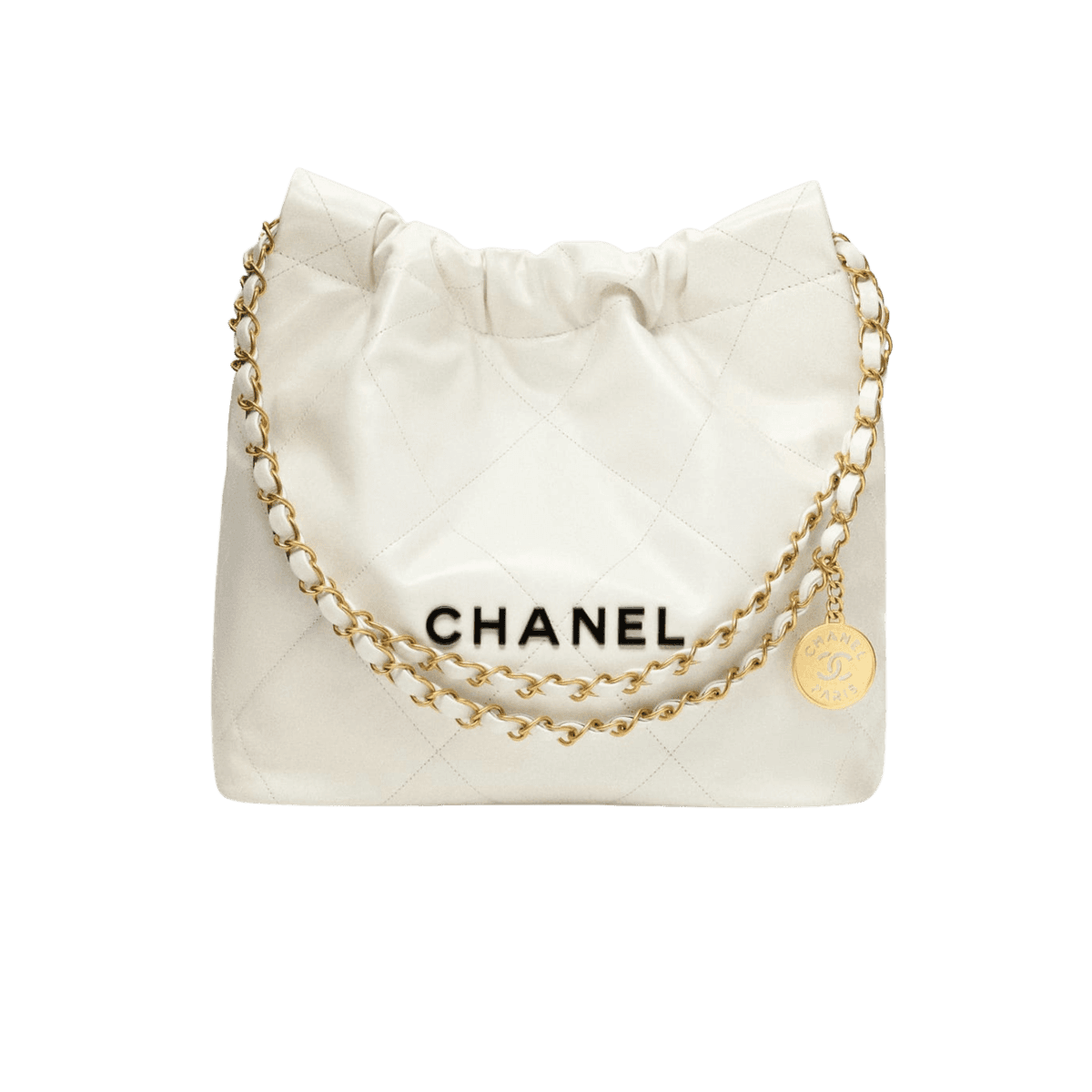 Chanel 22 Petit sac croisé 14.4in/ 37cm quincaillerie en or blanc pour femmes AS3260 B09859 10601