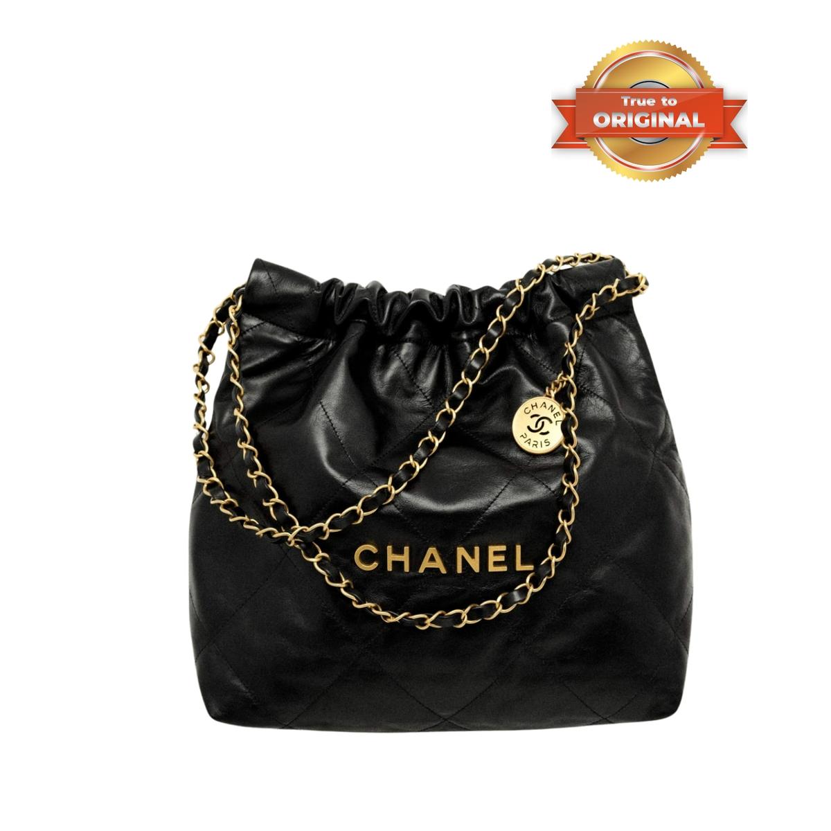 Chanel 22 Petit sac à main noir pour femmes 37cm/14.4in AS3260 B08037 94305