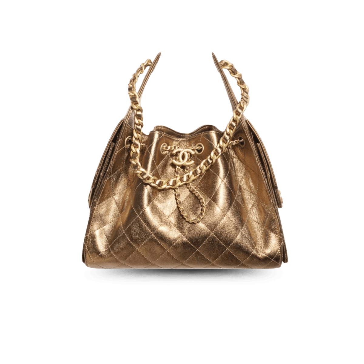 Chanel 25 petit sac d'épaule 10.2in/ 26cm hardware or foncé pour les femmes AS5293 B21060 U2158