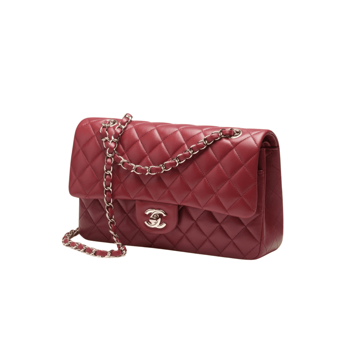 Chanel Classic 11.12 Sac Crosbody 9.9po/ 25,5cm Burgundy Gold Hardware pour femmes A01112 Y04059 NZV44