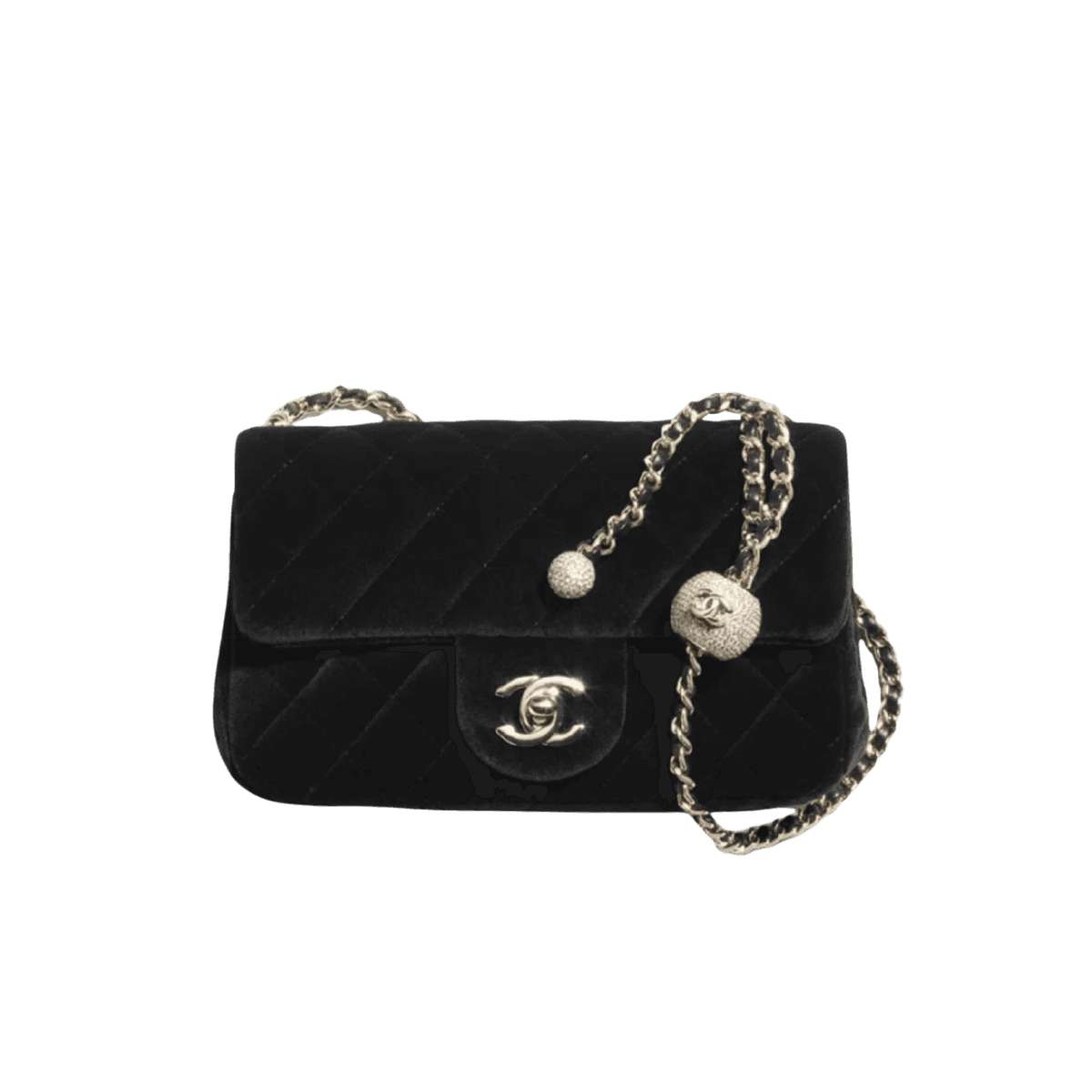 Chanel Classic Flap Bag Mini Crossbody 7.9in/ 20cm Black Gold Hardware pour femmes AS1787 B20826 94305
