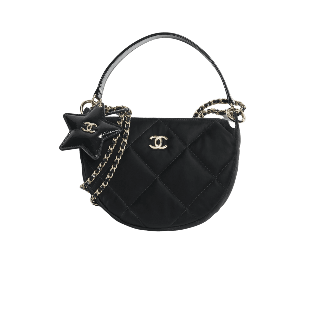 Chanel embrayage avec la poignée de la chaîne sac 8.7in/ 22cm Black Gold Hardware pour les femmes AP4791-B21406-94305