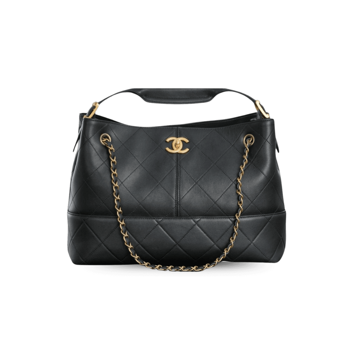Chanel Shopping petit sac de rangement 14.2in/ 36cm Black Gold Hardware pour les femmes