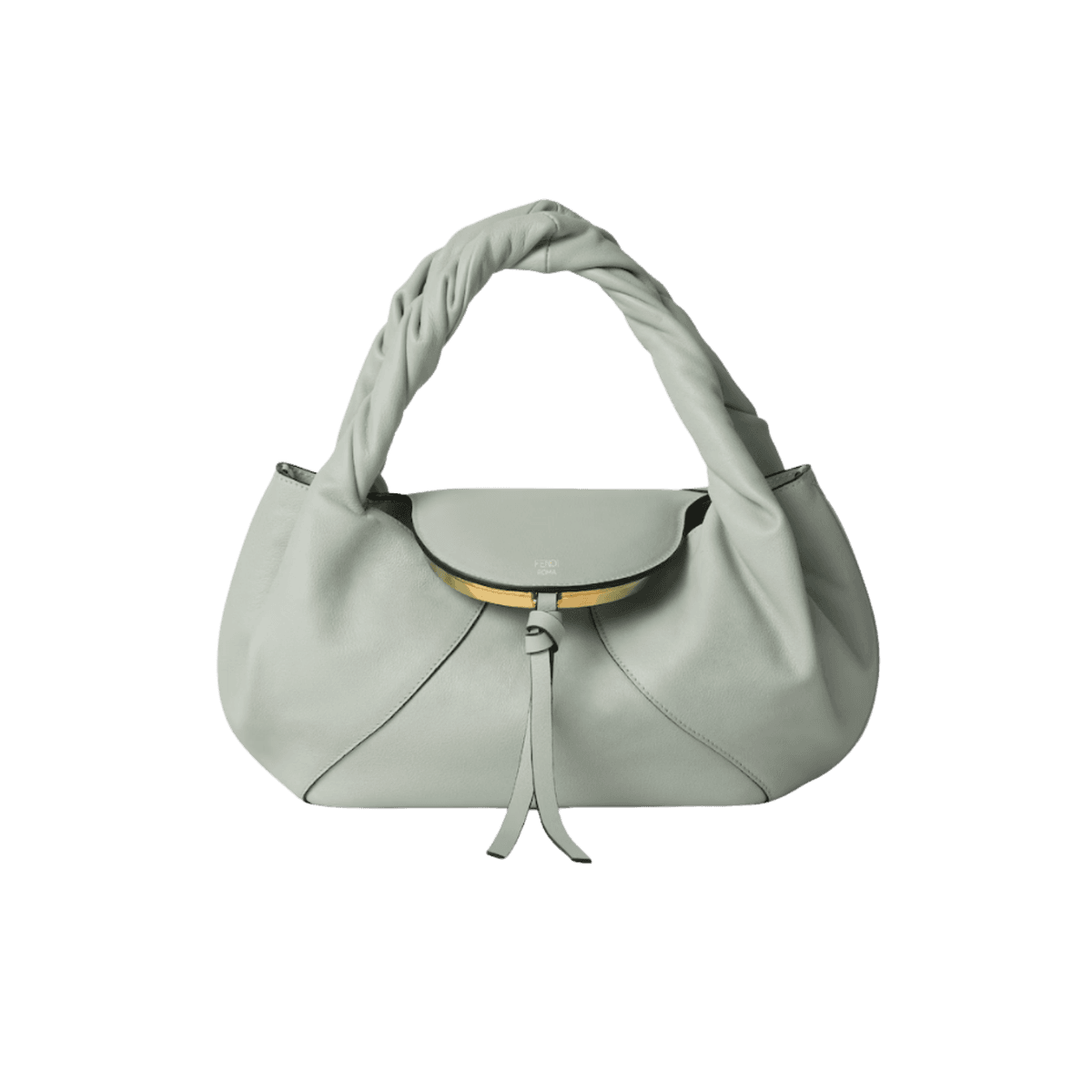 Fendi Spy petit sac de poignée supérieure 12,6po/ 32cm Matcha Green Gold Hardware pour femmes 8BR838AYCTF1SK5