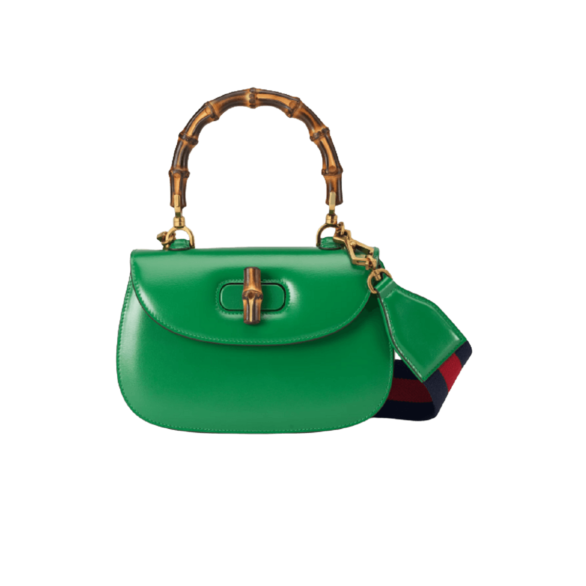 Gucci Bamboo 1947 Small Top Handle Bag 8.3in/ 21cm Green Gold Hardware For Women 675797 10ODT 3384