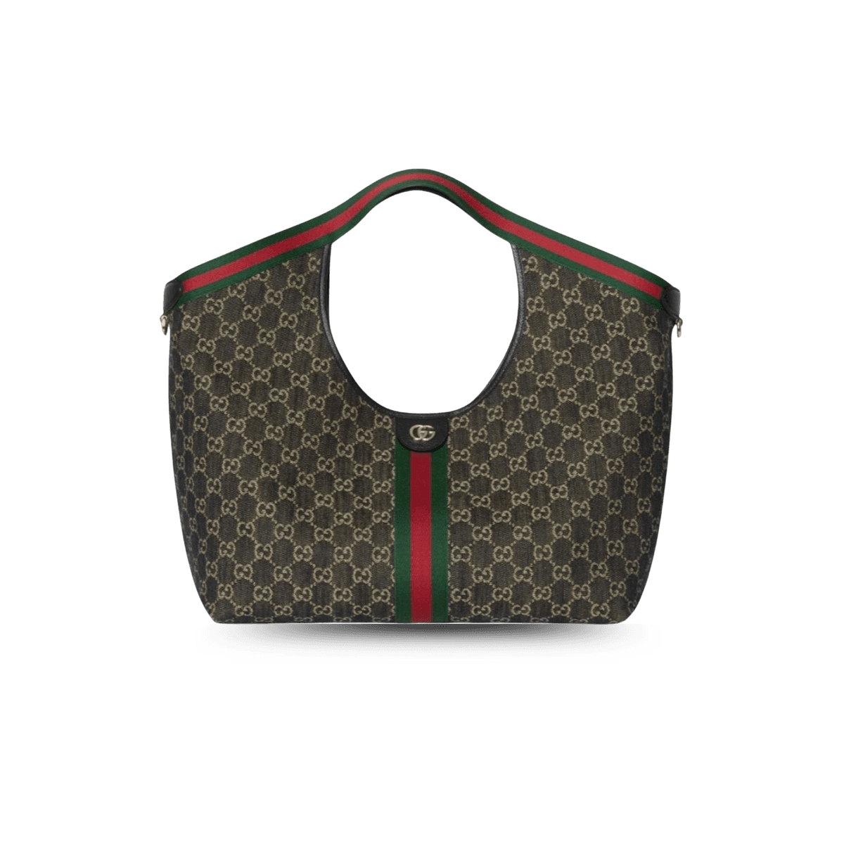 Gucci Giglio Grand sac de rangement 21.3in/ 54cm Black Denim Gold Hardware pour femmes 853971 FAFYU 1155