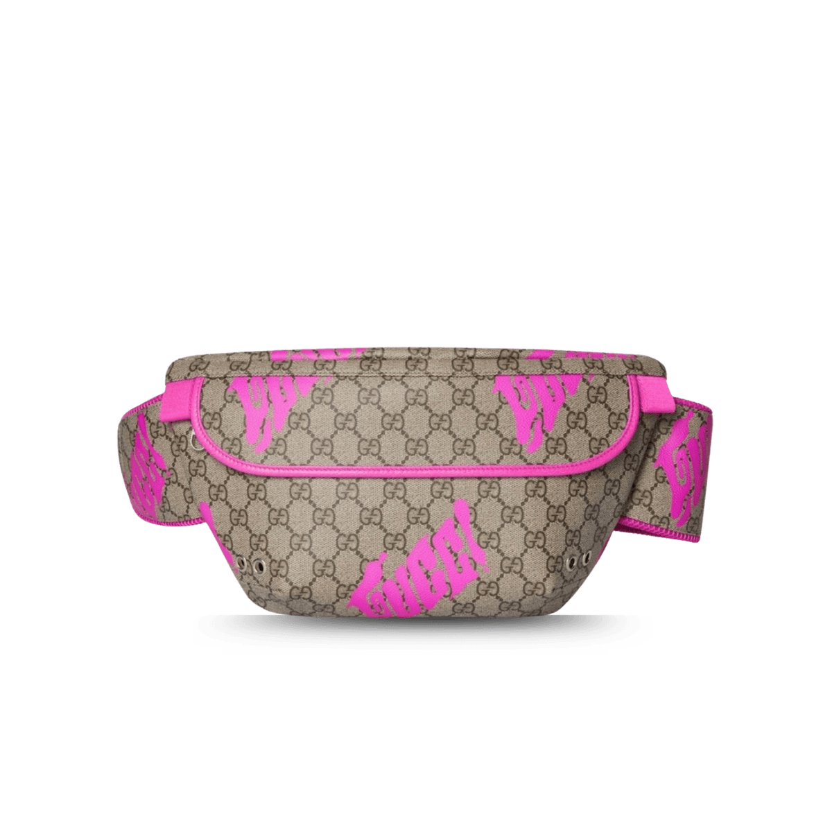 Gucci Print Large Belt Bag 12.6in/ 32cm Bright Pink Silver Hardware For Men 834963 FAEQF 9769