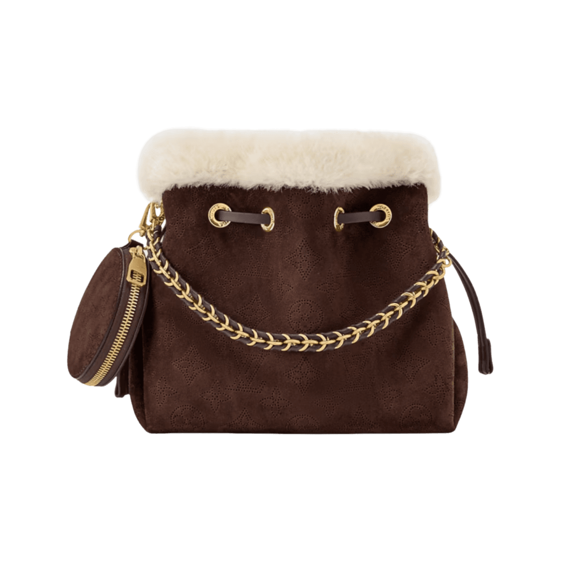 Louis Vuitton Bella Shoulder Bag 7.5in/19cm Chocolate Gold Hardware For Women M26684