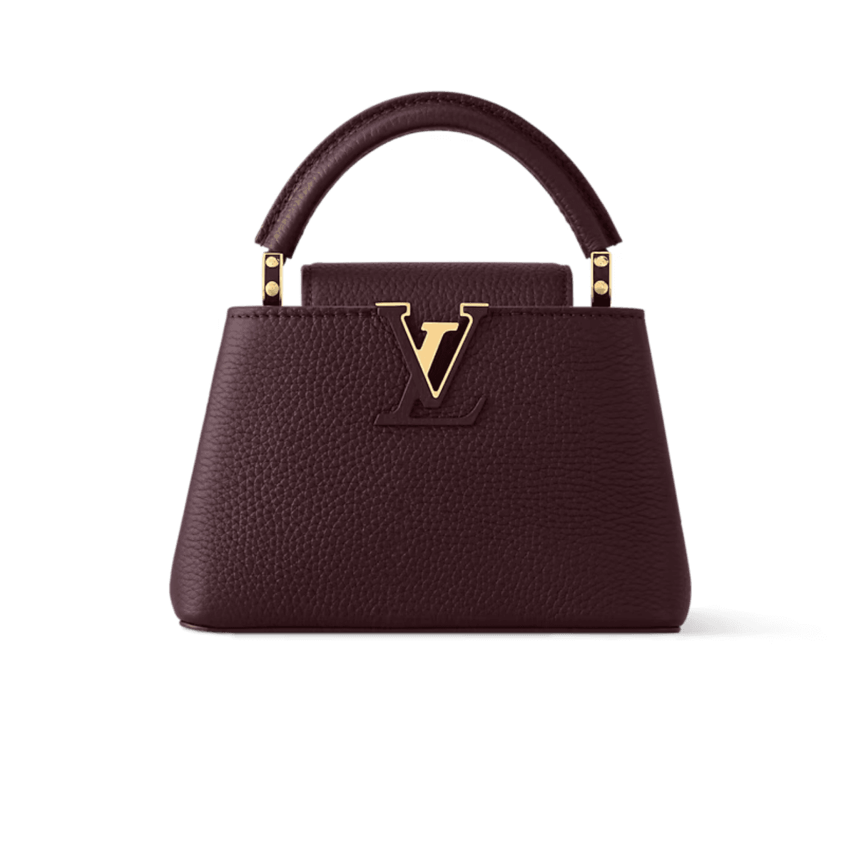 Louis Vuitton Capucines Mini Top Handle Bag Wine Red 8.3in/ 21cm Gold Hardware For Women M25893