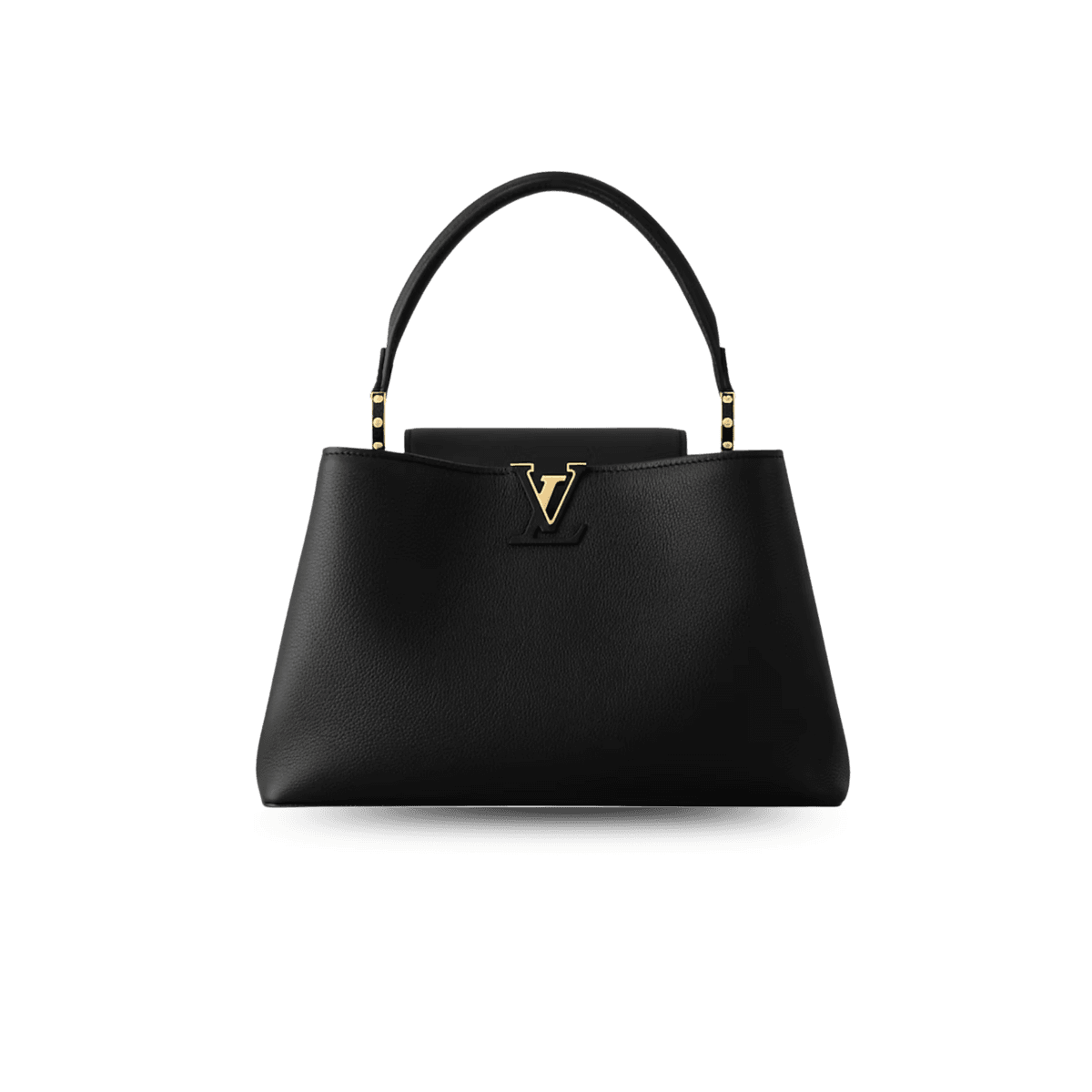 Louis Vuitton Capucines Souple MM Sac à poignée supérieure 13po/ 33cm Hardware en or noir pour femmes M14370
