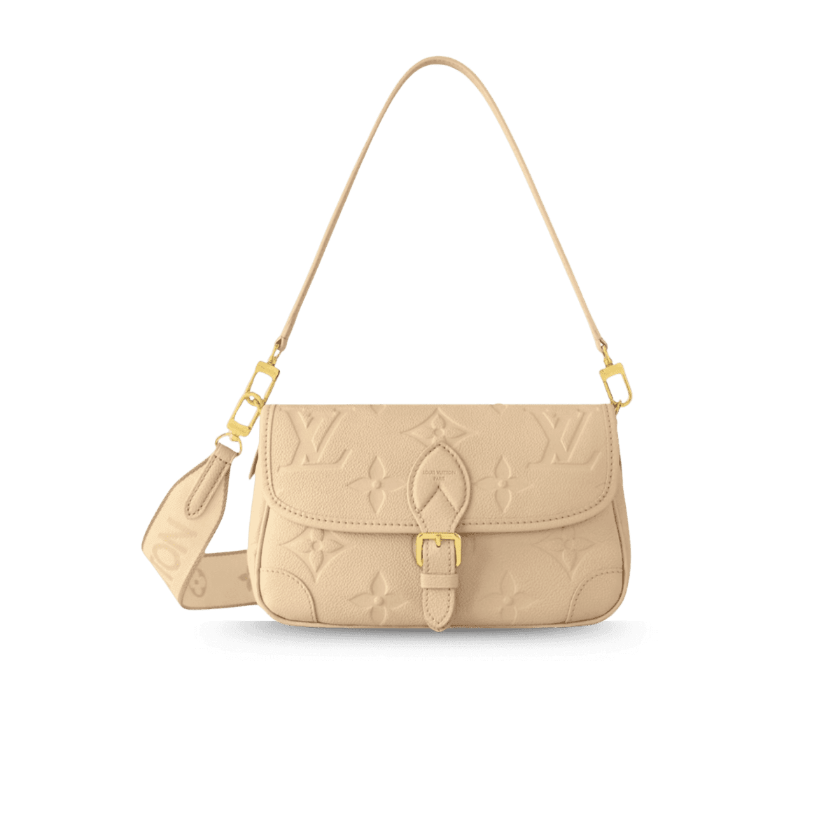 Louis Vuitton Diane Shoulder Bag 9.4in/ 24cm Sand Gold Hardware For Women M13231