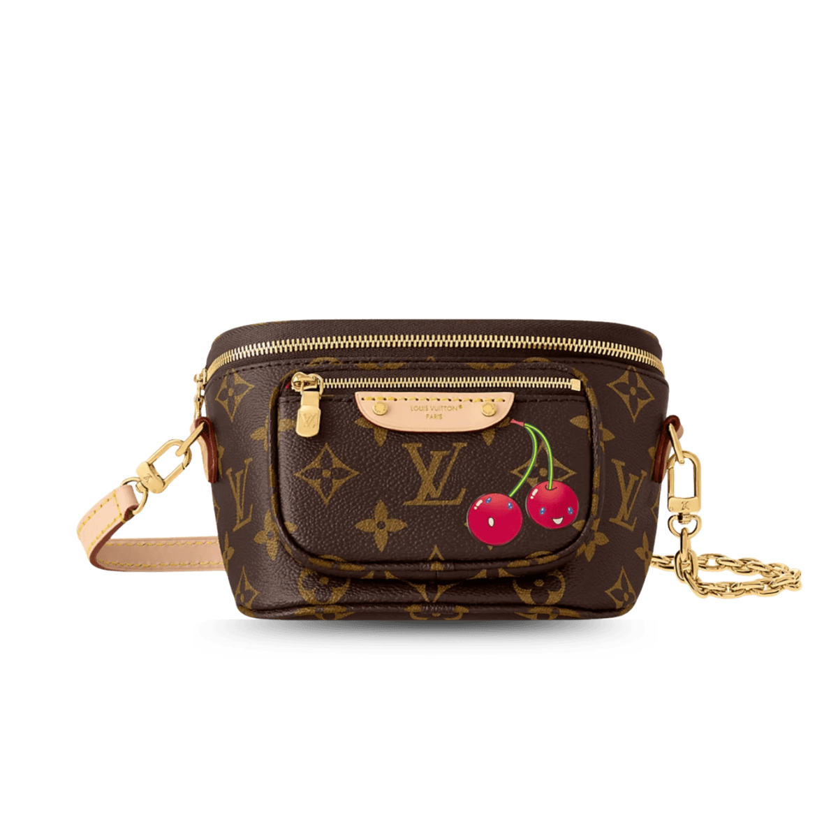 Louis Vuitton LV x TM Mini Bumbag 6.7in/ 17cm Monogram Gold Hardware For Women M13449