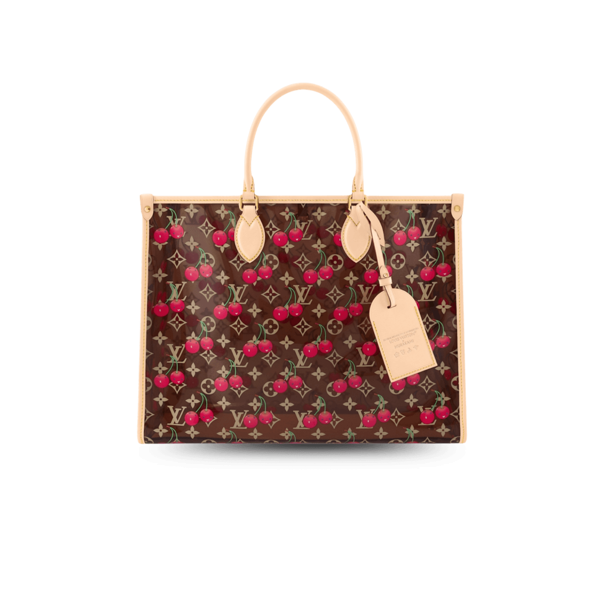 Louis Vuitton LV x TM OnTheGo GM Tote Bag 16.1in/ 41cm Monogram Cherry Gold Hardware For Women M14306