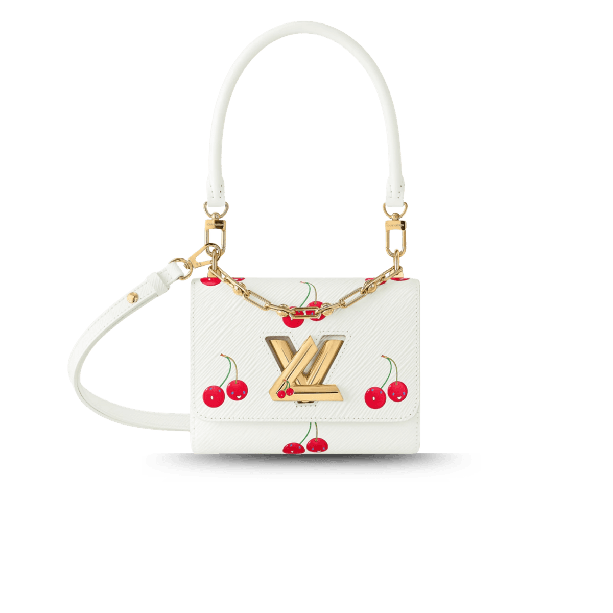 Louis Vuitton LV x TM Twist PM Top Handle Bag 7.5in/ 19cm White Gold Hardware For Women M13239