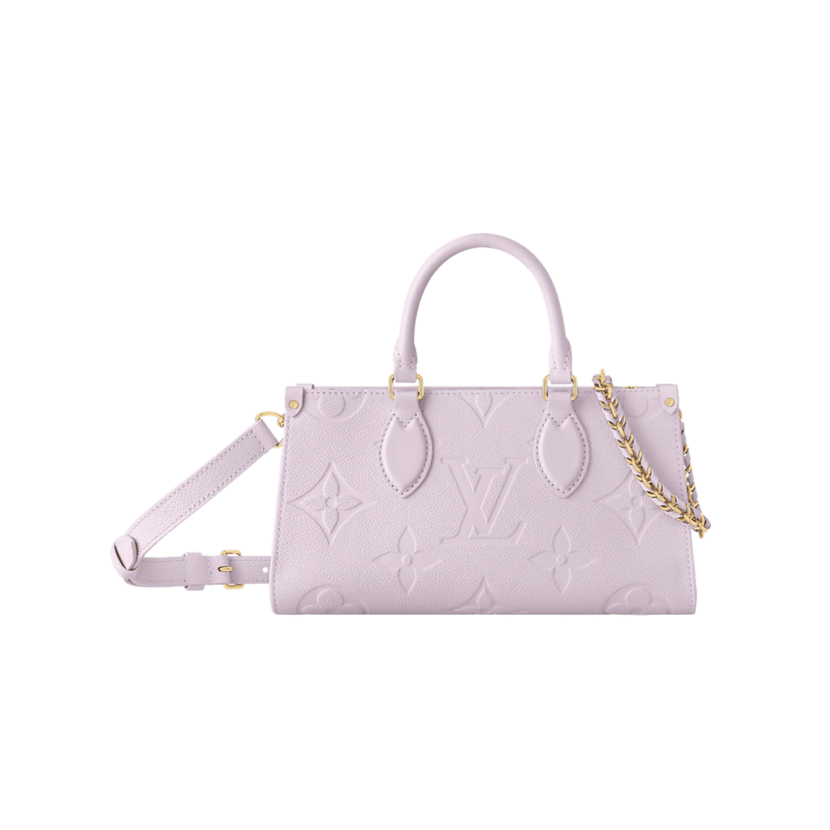 Louis Vuitton OnTheGo East West Tote Bag 9.8in/ 25cm Misty Lilac Gold Hardware For Women M15192