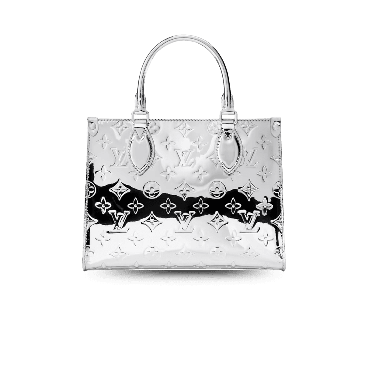 Louis Vuitton OnTheGo PM sac de fourre-tout 9.8in/ 25cm Argent Métallique Argent Matériel pour femmes M26373