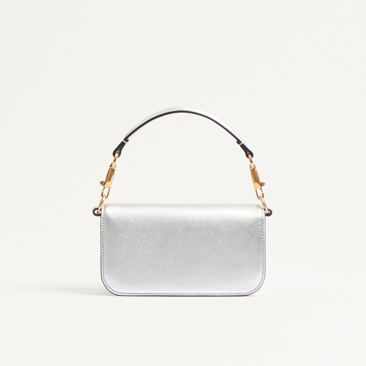 Valentino Garavani Loco Petit sac à épaule 7,9 po/ 20 cm Argent Matériel de laiton antique pour femmes WB0K53HLF GN5