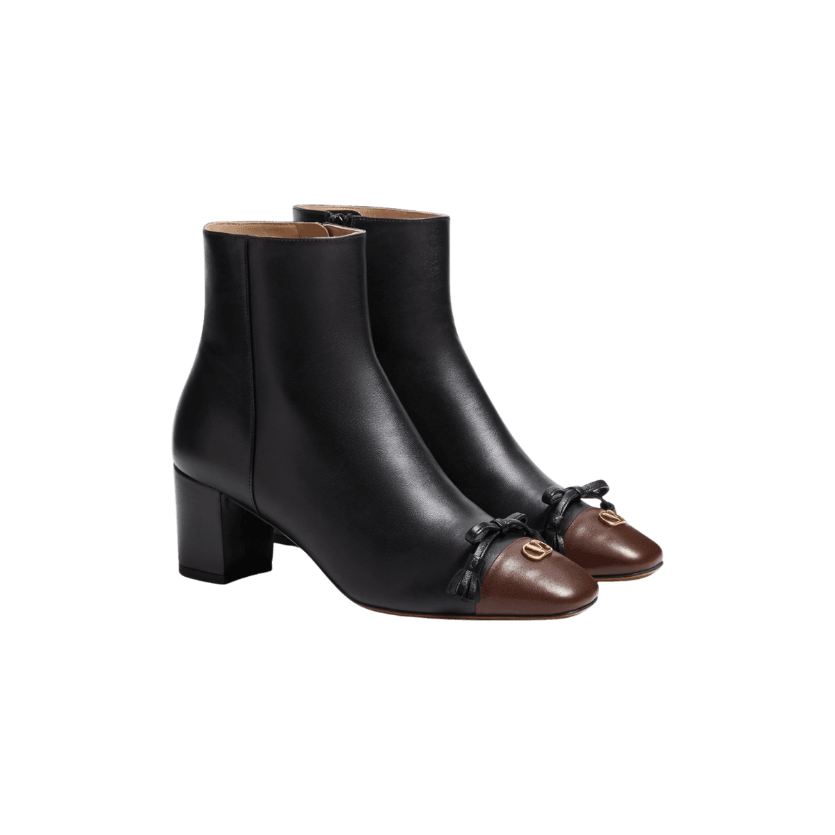 Valentino Garavani Valet Du Roi Leather Ankle Boots 60mm Black For Women 7W2S0ML4DDT_BXV
