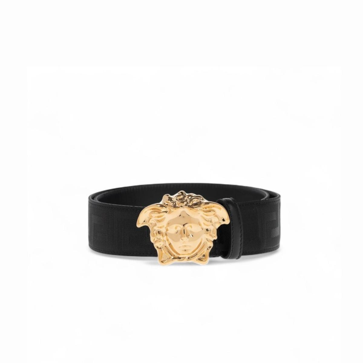 Versace Greca La Medusa Ceinture Noir 4cm Pour Homme DCU8061 ADNS62-1B00V