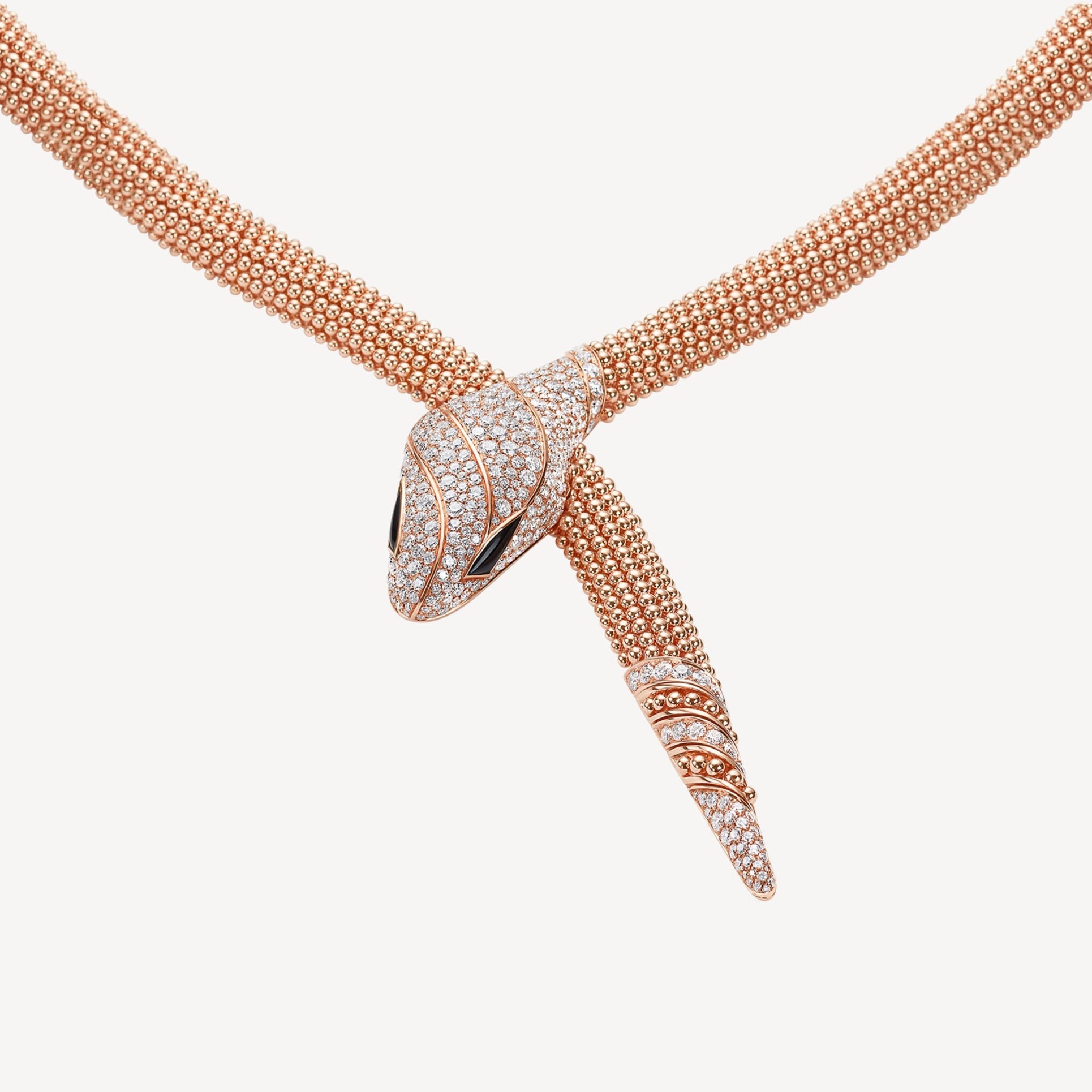Bvlgari Serpenti Necklace For Women Rose Gold Hardware 358434