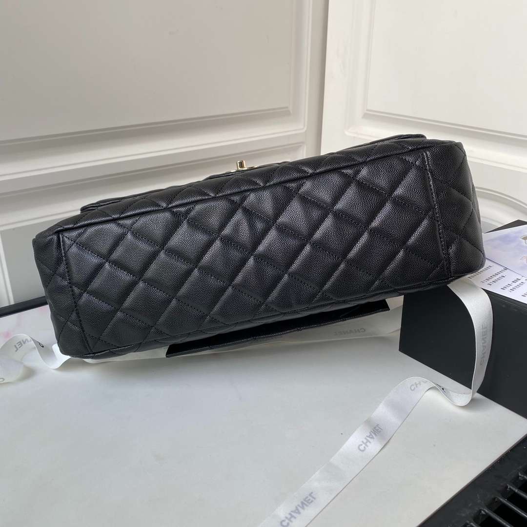 Chanel Airport Crossbody Bag 15in/ 38cm Black Gold Hardware For Women -