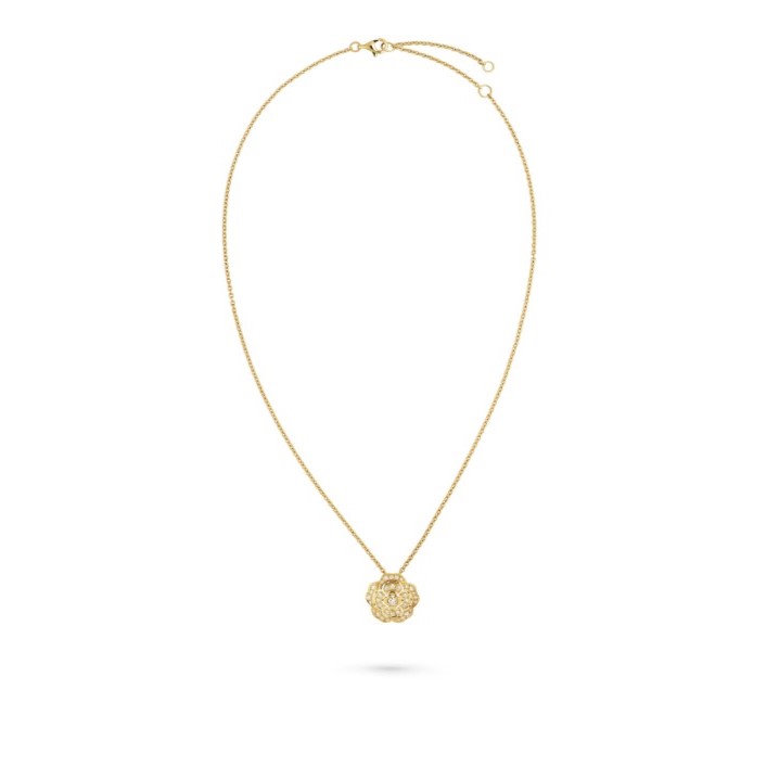 Chanel Bouton De Camélia Necklace Yellow Gold For Women J12037
