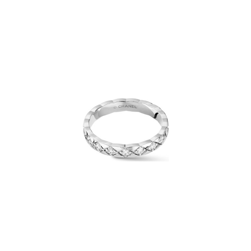 Chanel Coco Crush Ring White Gold Mini Version For Women J11871