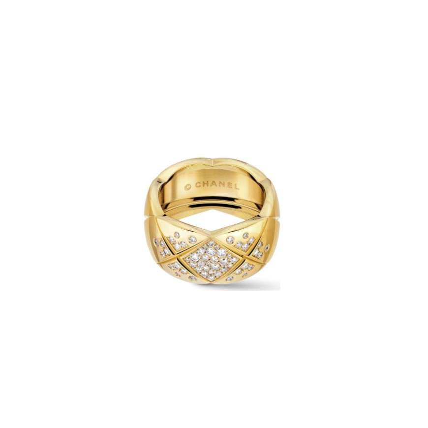 Chanel Coco Crush Ring Yellow Gold Large Version For Women J10862