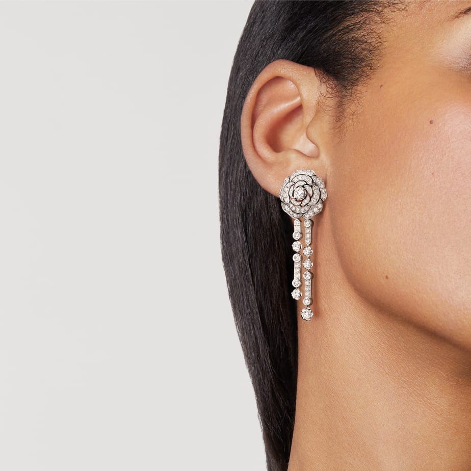 Chanel Diamant Evanescent Earrings White Gold For Women J63488