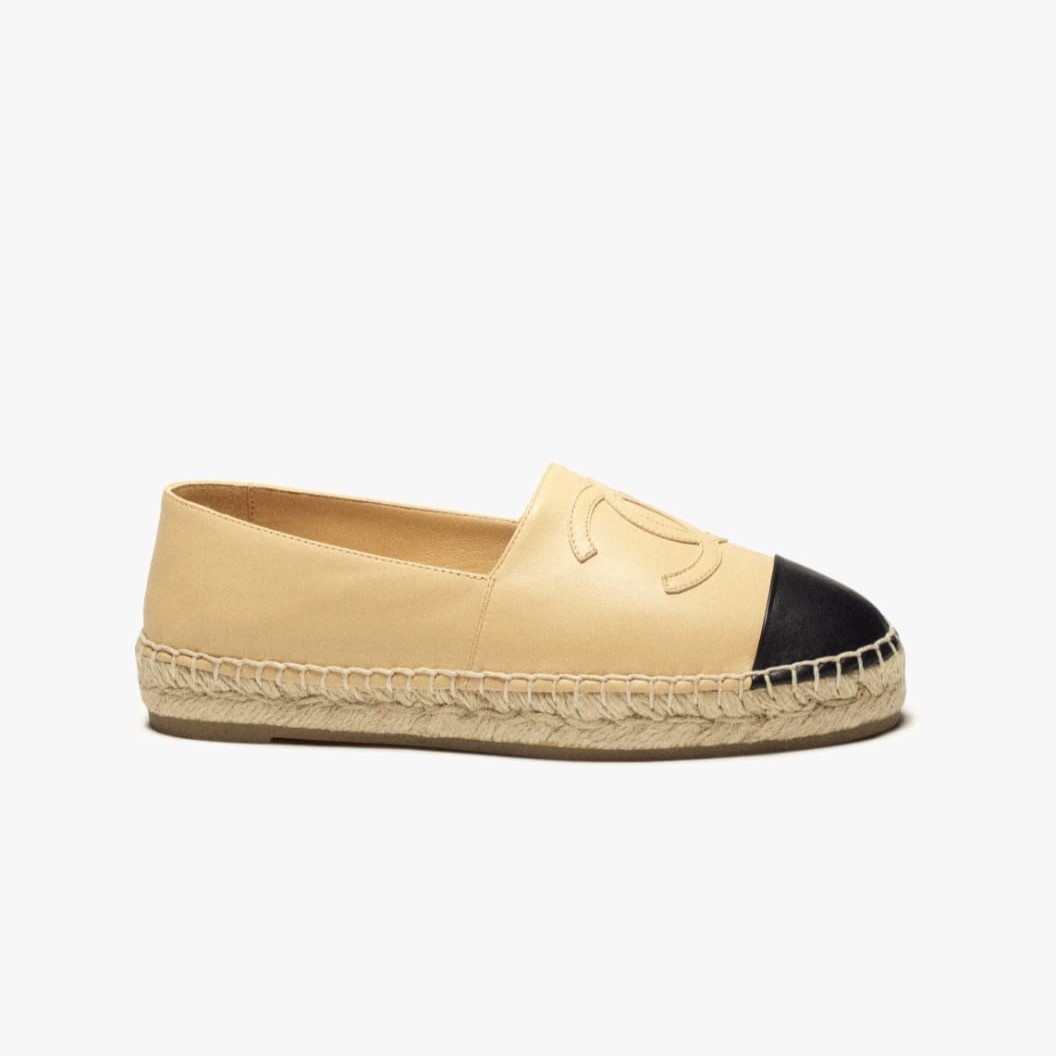 Chanel Espadrilles Beige/ Black For Women G29762 X01000 C0204