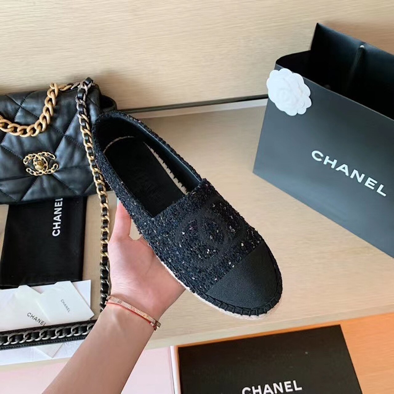 Chanel Espadrilles Black For Women G29762