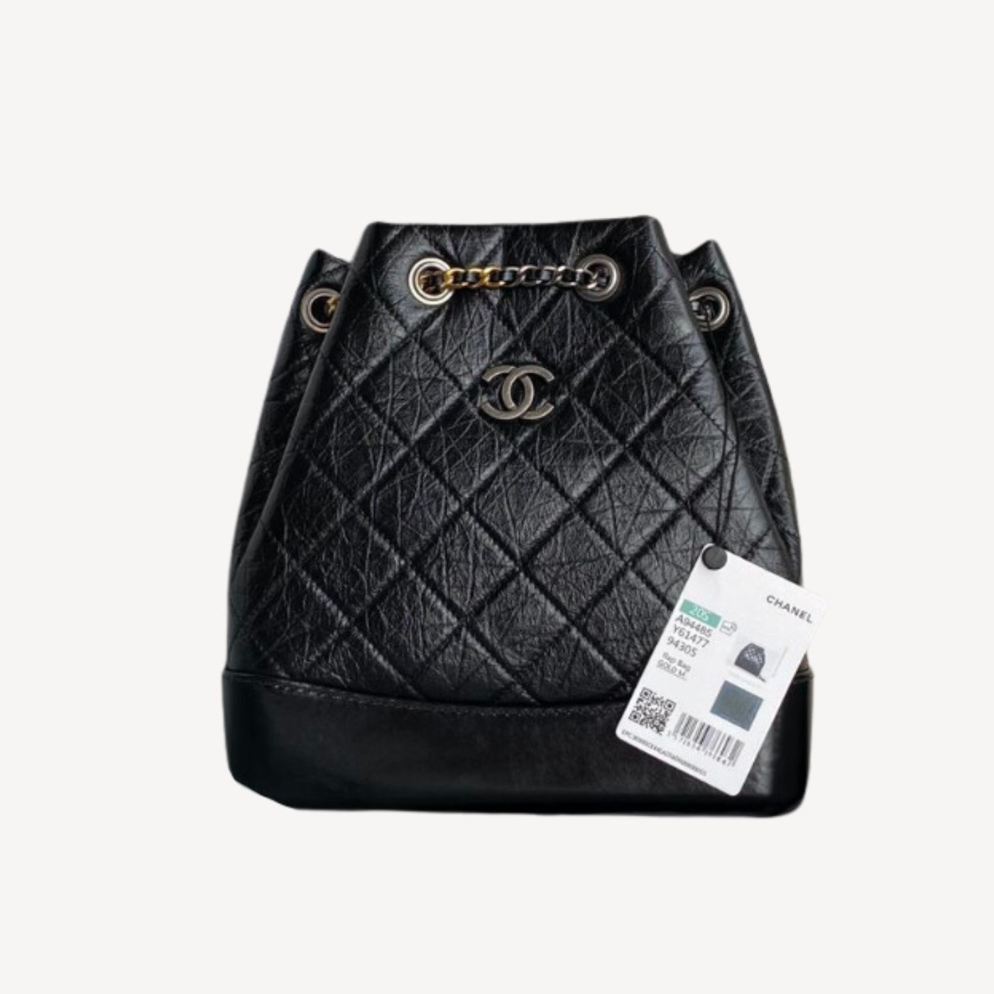 Chanel Gabrielle Backpack Black For Women 8.3in / 21cm A94485